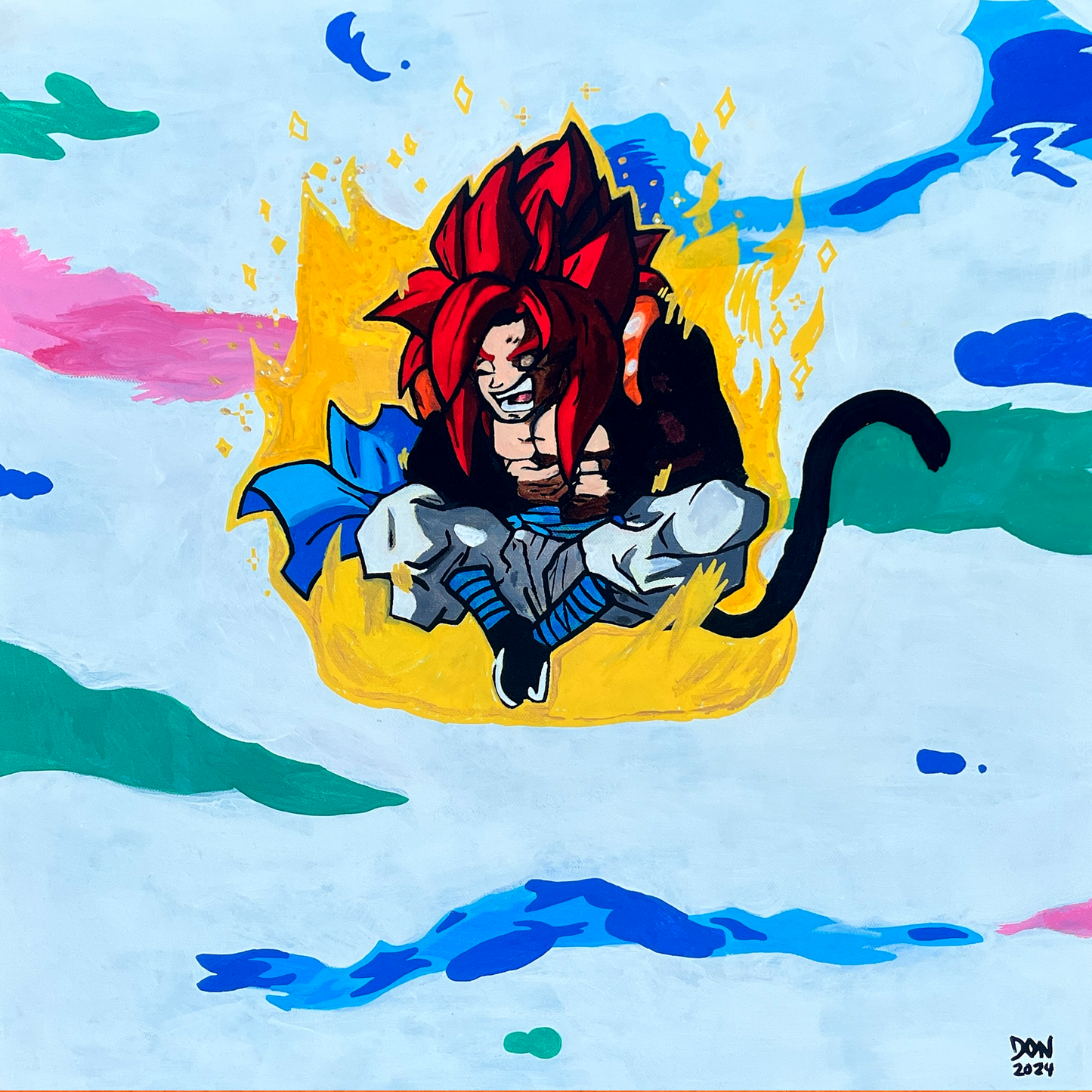 LAUGH MORE FEAR LESS (Original Painting)