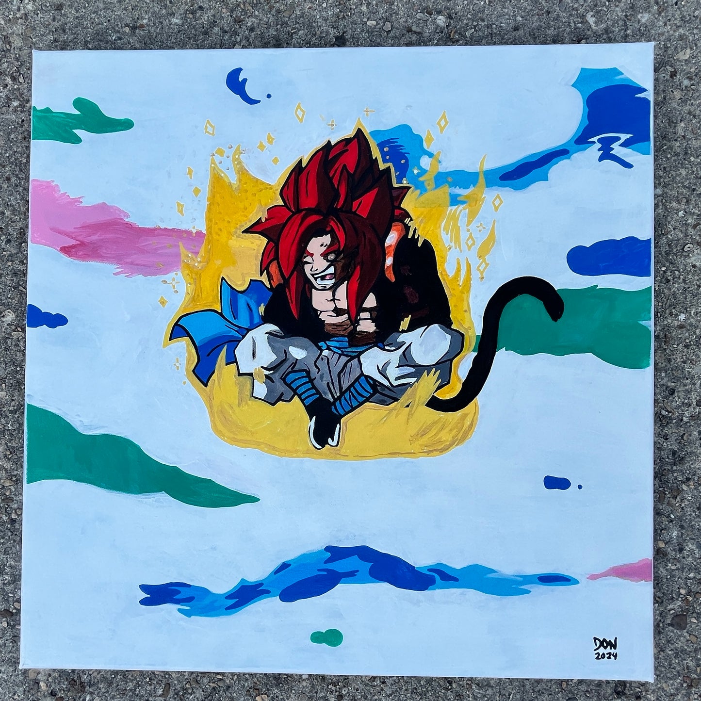 LAUGH MORE FEAR LESS (Original Painting)